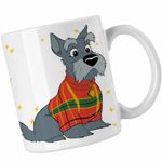 Casa si Gradina - Bucatarie si vesela - Cani si pahare - Cani si cesti - Cana Doamna si Vagabondul Jock Catel Scottish Terrier, alba, 330ml - Infinity.ro
