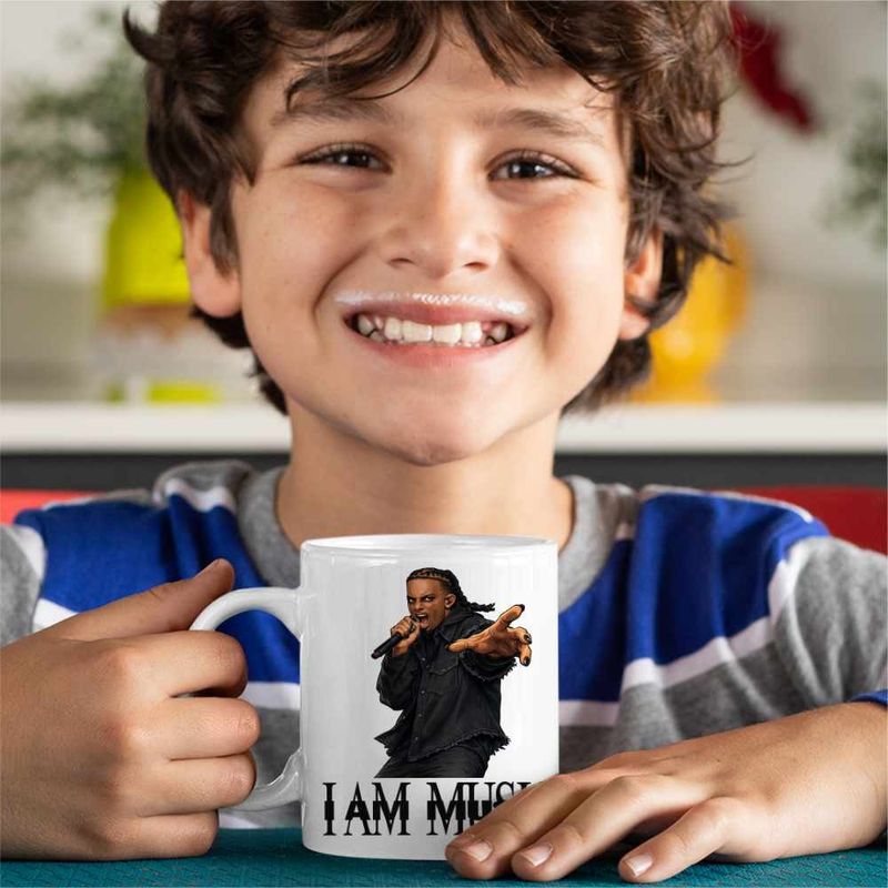Casa si Gradina - Bucatarie si vesela - Cani si pahare - Cani si cesti - Cana Playboi Carti I am Music, alba, 330ml - Infinity.ro