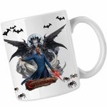 Casa si Gradina - Bucatarie si vesela - Cani si pahare - Cani si cesti - Cana Castlevania Isaac Dracula Demon, alba, 330ml - Infinity.ro