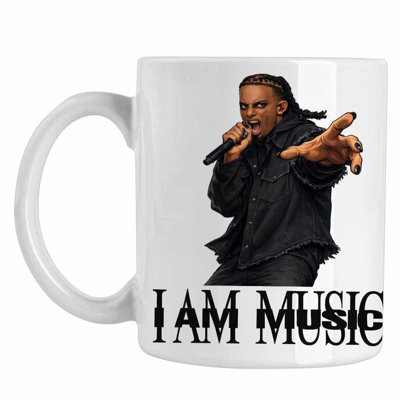 Casa si Gradina - Bucatarie si vesela - Cani si pahare - Cani si cesti - Cana Playboi Carti I am Music, alba, 330ml - Infinity.ro