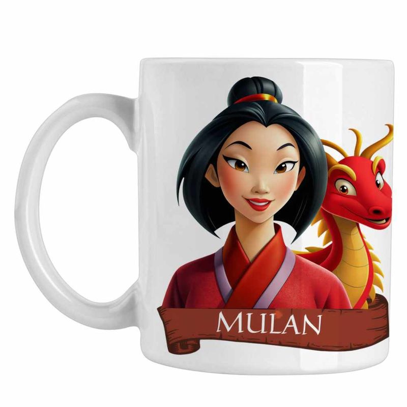 Casa si Gradina - Bucatarie si vesela - Cani si pahare - Cani si cesti - Cana Mulan Dragon, alba, 330ml - Infinity.ro