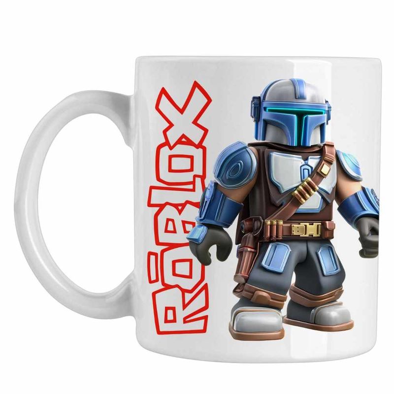 Casa si Gradina - Bucatarie si vesela - Cani si pahare - Cani si cesti - Cana Roblox Mandalorian Star Wars, alba, 330ml - Infinity.ro