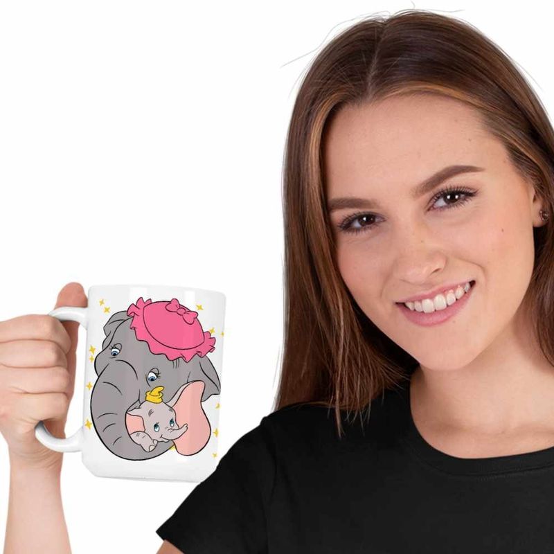 Casa si Gradina - Bucatarie si vesela - Cani si pahare - Cani si cesti - Cana Dumbo Jumbo Love Elefant Circ, alba, 330ml - Infinity.ro