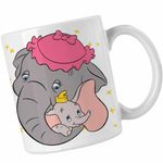 Casa si Gradina - Bucatarie si vesela - Cani si pahare - Cani si cesti - Cana Dumbo Jumbo Love Elefant Circ, alba, 330ml - Infinity.ro