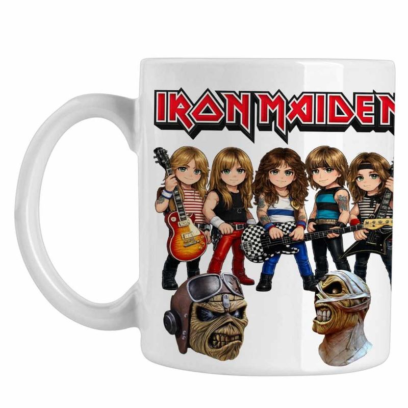 Casa si Gradina - Bucatarie si vesela - Cani si pahare - Cani si cesti - Cana Iron Maiden Wasted Years, alba, 330ml - Infinity.ro