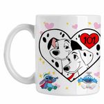 Casa si Gradina - Bucatarie si vesela - Cani si pahare - Cani si cesti - Cana 101 Dalmatieni Pongo Perdita Love Catei, alba, 330ml - Infinity.ro