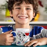 Casa si Gradina - Bucatarie si vesela - Cani si pahare - Cani si cesti - Cana 101 Dalmatieni Pongo Perdita Love Catei, alba, 330ml - Infinity.ro