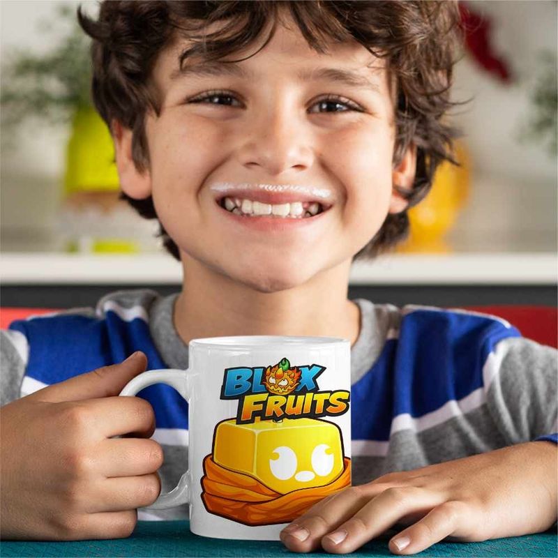 Casa si Gradina - Bucatarie si vesela - Cani si pahare - Cani si cesti - Cana Blox Fruits Buddha Fruit Roblox Fructe, alba, 330ml - Infinity.ro