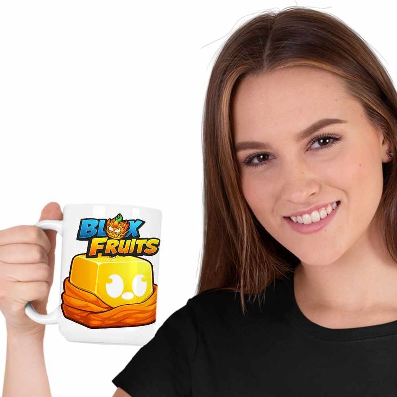 Casa si Gradina - Bucatarie si vesela - Cani si pahare - Cani si cesti - Cana Blox Fruits Buddha Fruit Roblox Fructe, alba, 330ml - Infinity.ro