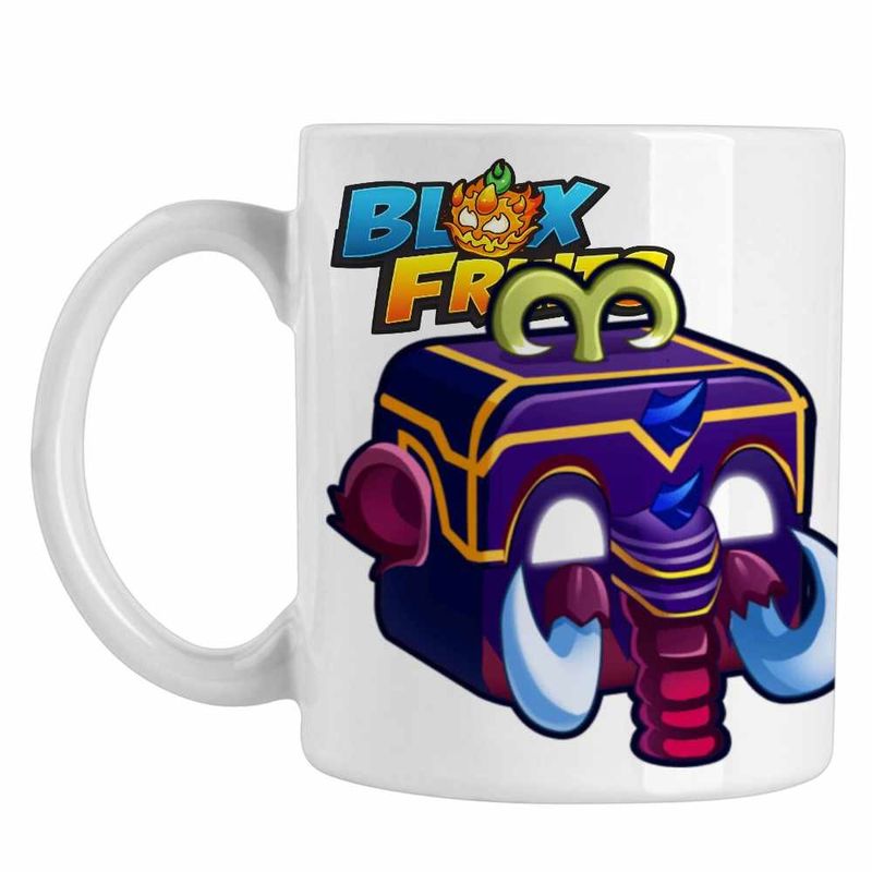 Casa si Gradina - Bucatarie si vesela - Cani si pahare - Cani si cesti - Cana Blox Fruits Mammoth Fruit Roblox Fructe, alba, 330ml - Infinity.ro