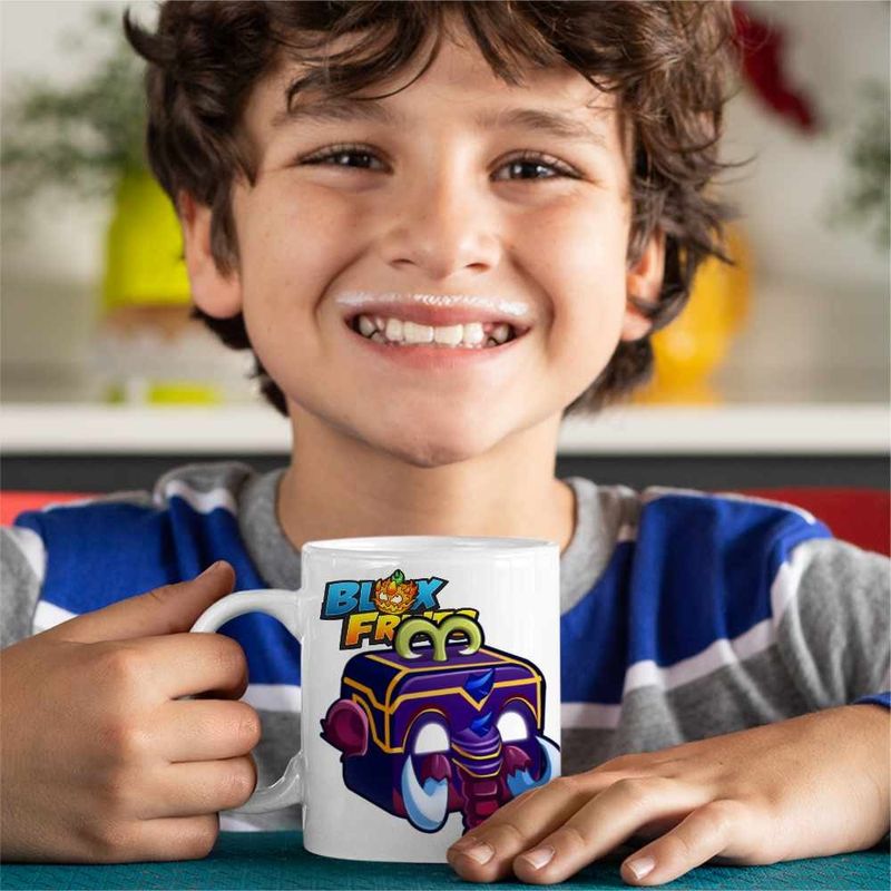 Casa si Gradina - Bucatarie si vesela - Cani si pahare - Cani si cesti - Cana Blox Fruits Mammoth Fruit Roblox Fructe, alba, 330ml - Infinity.ro