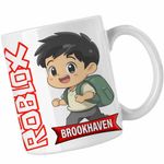 Casa si Gradina - Bucatarie si vesela - Cani si pahare - Cani si cesti - Cana Brookhaven Roblox Gamer, alba, 330ml - Infinity.ro