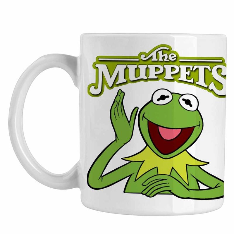 Casa si Gradina - Bucatarie si vesela - Cani si pahare - Cani si cesti - Cana Kermit the Frog The Muppets, alba, 330ml - Infinity.ro