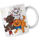 Casa si Gradina - Bucatarie si vesela - Cani si pahare - Cani si cesti - Cana Pisicile Aristocrate Toulouse Motanel, alba, 330ml - Infinity.ro