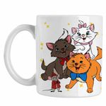 Casa si Gradina - Bucatarie si vesela - Cani si pahare - Cani si cesti - Cana Pisicile Aristocrate Toulouse Motanel, alba, 330ml - Infinity.ro