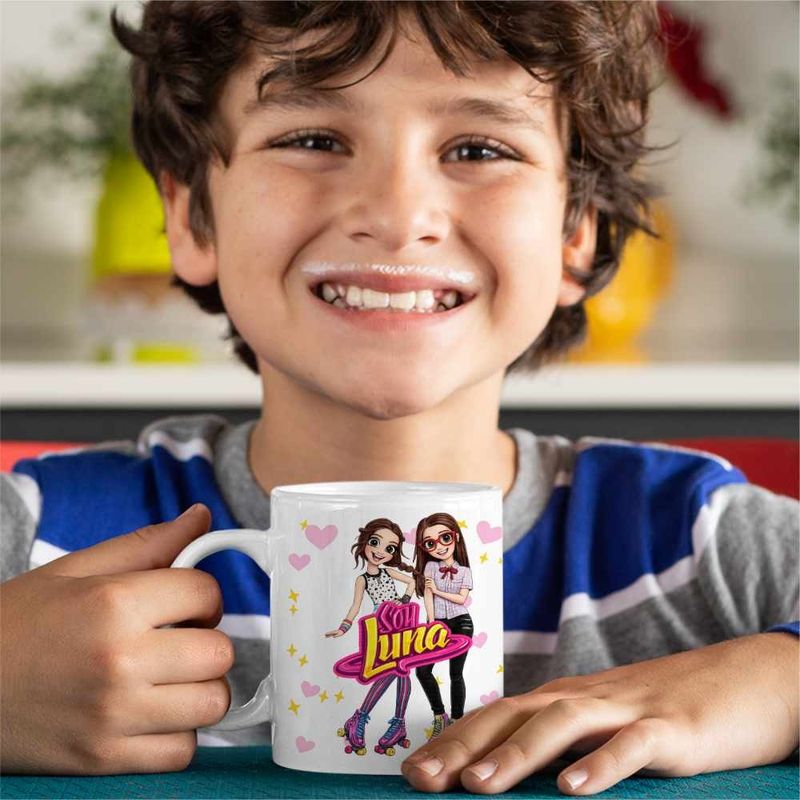 Casa si Gradina - Bucatarie si vesela - Cani si pahare - Cani si cesti - Cana Soy Luna Nina Best Friends, alba, 330ml - Infinity.ro