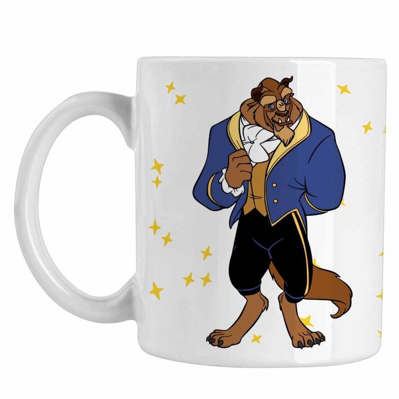 Casa si Gradina - Bucatarie si vesela - Cani si pahare - Cani si cesti - Cana Frumoasa si Bestia Basm, alba, 330ml - Infinity.ro