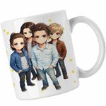 Casa si Gradina - Bucatarie si vesela - Cani si pahare - Cani si cesti - Cana Kaleo Chibi Cartoon, alba, 330ml - Infinity.ro