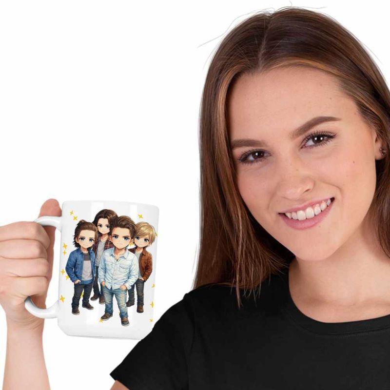 Casa si Gradina - Bucatarie si vesela - Cani si pahare - Cani si cesti - Cana Kaleo Chibi Cartoon, alba, 330ml - Infinity.ro