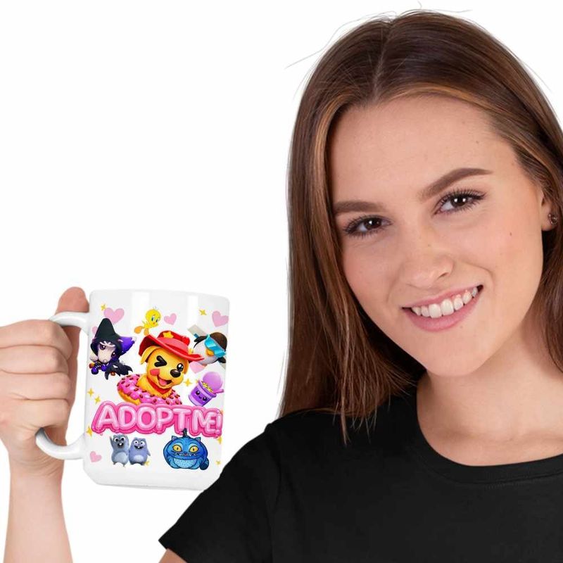 Casa si Gradina - Bucatarie si vesela - Cani si pahare - Cani si cesti - Cana Roblox Adopt Me Puppy, alba, 330ml - Infinity.ro