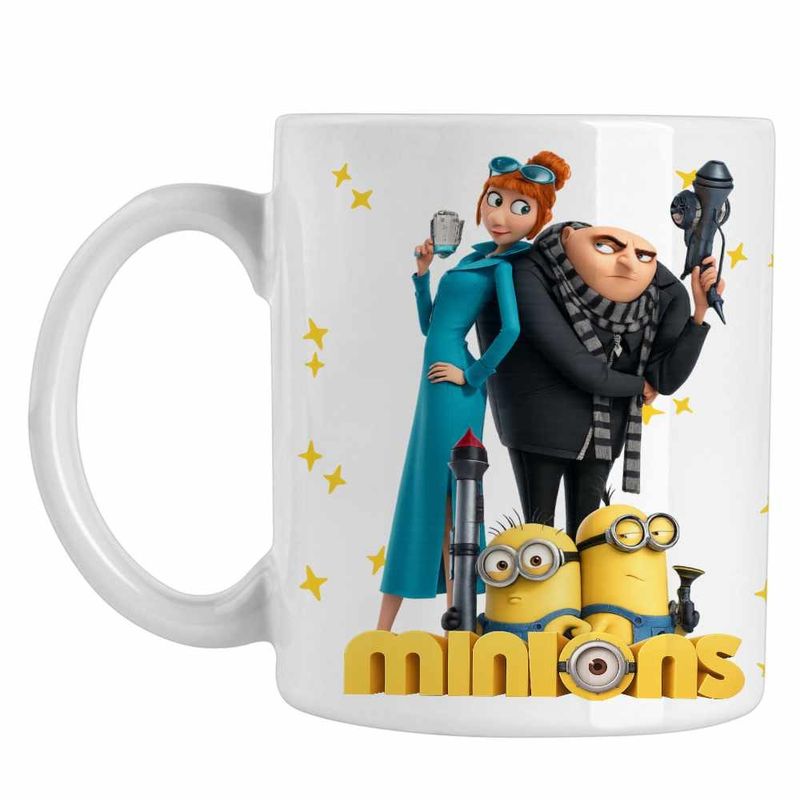 Casa si Gradina - Bucatarie si vesela - Cani si pahare - Cani si cesti - Cana Despicable Minions Family Minioni, alba, 330ml - Infinity.ro