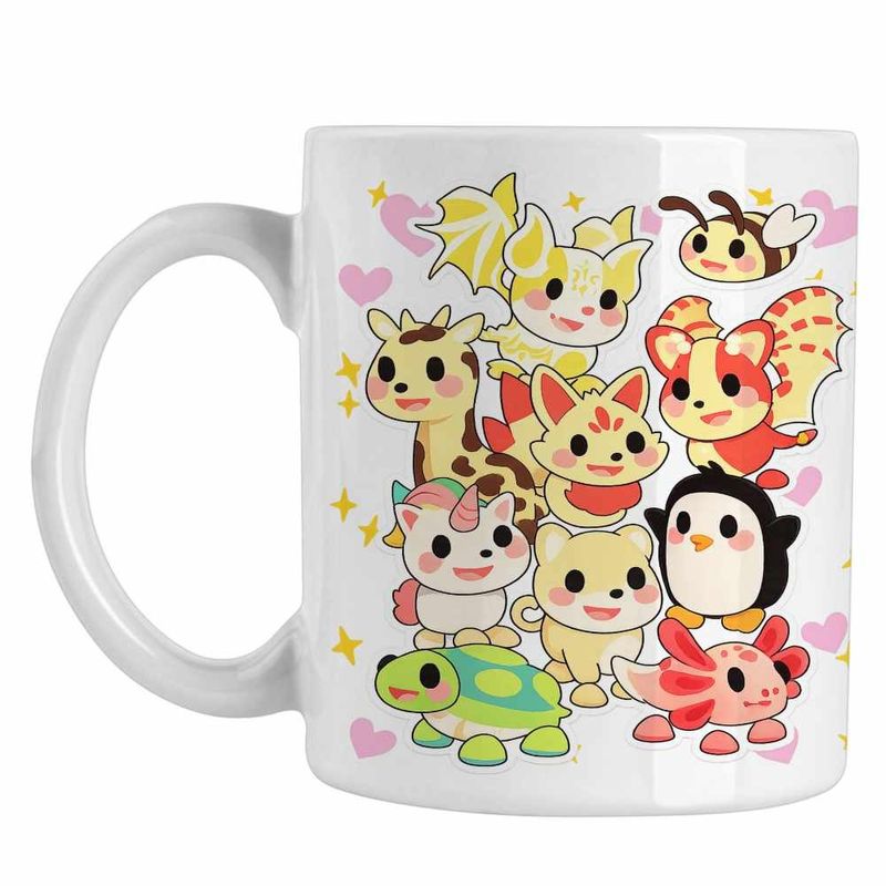 Casa si Gradina - Bucatarie si vesela - Cani si pahare - Cani si cesti - Cana Roblox Adopt Me Cute Pets, alba, 330ml - Infinity.ro