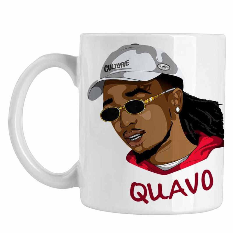Casa si Gradina - Bucatarie si vesela - Cani si pahare - Cani si cesti - Cana Quavo Culture Trap Rap Music, alba, 330ml - Infinity.ro