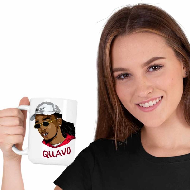 Casa si Gradina - Bucatarie si vesela - Cani si pahare - Cani si cesti - Cana Quavo Culture Trap Rap Music, alba, 330ml - Infinity.ro