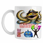 Casa si Gradina - Bucatarie si vesela - Cani si pahare - Cani si cesti - Cana Roblox Fish it Huggy Wuggy Pirat Sea Monster, alba, 330ml - Infinity.ro