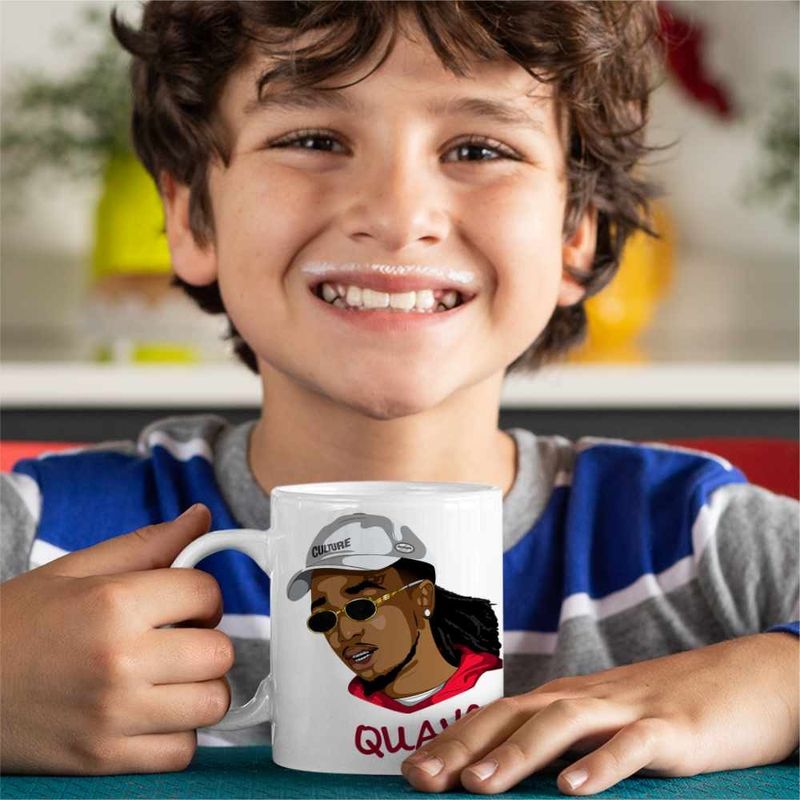 Casa si Gradina - Bucatarie si vesela - Cani si pahare - Cani si cesti - Cana Quavo Culture Trap Rap Music, alba, 330ml - Infinity.ro