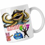 Casa si Gradina - Bucatarie si vesela - Cani si pahare - Cani si cesti - Cana Roblox Fish it Huggy Wuggy Pirat Sea Monster, alba, 330ml - Infinity.ro