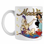 Casa si Gradina - Bucatarie si vesela - Cani si pahare - Cani si cesti - Cana Aladdin Print Ali Jasmine Covor Fermecat Sultan, alba, 330ml - Infinity.ro