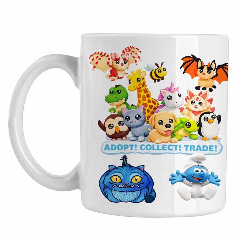 Casa si Gradina - Bucatarie si vesela - Cani si pahare - Cani si cesti - Cana Adopt Me Collect Trade Roblox, alba, 330ml - Infinity.ro