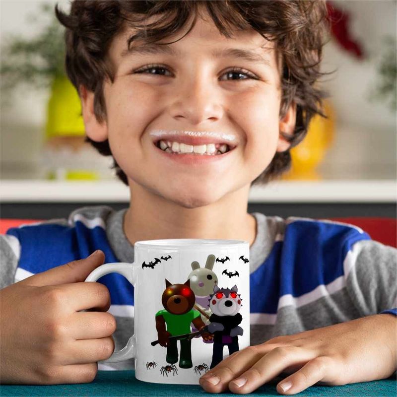 Casa si Gradina - Bucatarie si vesela - Cani si pahare - Cani si cesti - Cana Roblox Piggy Doggy Bunny Willow, alba, 330ml - Infinity.ro