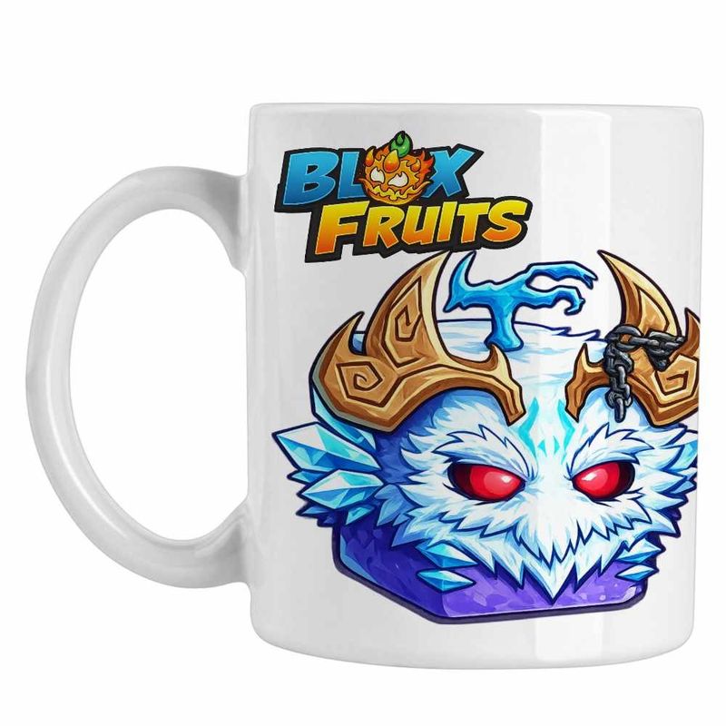 Casa si Gradina - Bucatarie si vesela - Cani si pahare - Cani si cesti - Cana Blox Fruits Yeti Fruit Roblox Fructe, alba, 330ml - Infinity.ro