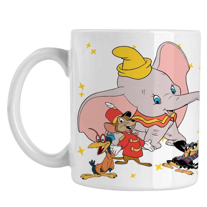 Casa si Gradina - Bucatarie si vesela - Cani si pahare - Cani si cesti - Cana Dumbo Timothy Soricel Elefant Circ, alba, 330ml - Infinity.ro