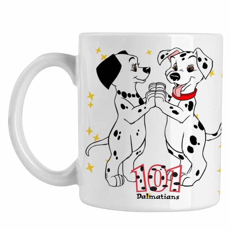 Casa si Gradina - Bucatarie si vesela - Cani si pahare - Cani si cesti - Cana 101 Dalmatieni Joaca Catel Dalmatian Puppy, alba, 330ml - Infinity.ro