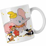 Casa si Gradina - Bucatarie si vesela - Cani si pahare - Cani si cesti - Cana Dumbo Timothy Soricel Elefant Circ, alba, 330ml - Infinity.ro