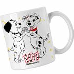Casa si Gradina - Bucatarie si vesela - Cani si pahare - Cani si cesti - Cana 101 Dalmatieni Joaca Catel Dalmatian Puppy, alba, 330ml - Infinity.ro