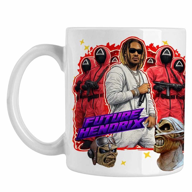 Casa si Gradina - Bucatarie si vesela - Cani si pahare - Cani si cesti - Cana Future Squid Game Rapper, alba, 330ml - Infinity.ro