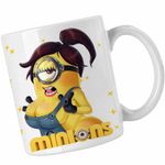 Casa si Gradina - Bucatarie si vesela - Cani si pahare - Cani si cesti - Cana Minions Marlena Despicable Minioni, alba, 330ml - Infinity.ro