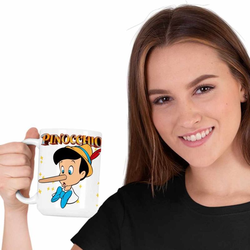 Casa si Gradina - Bucatarie si vesela - Cani si pahare - Cani si cesti - Cana Pinocchio Nas Lung, alba, 330ml - Infinity.ro
