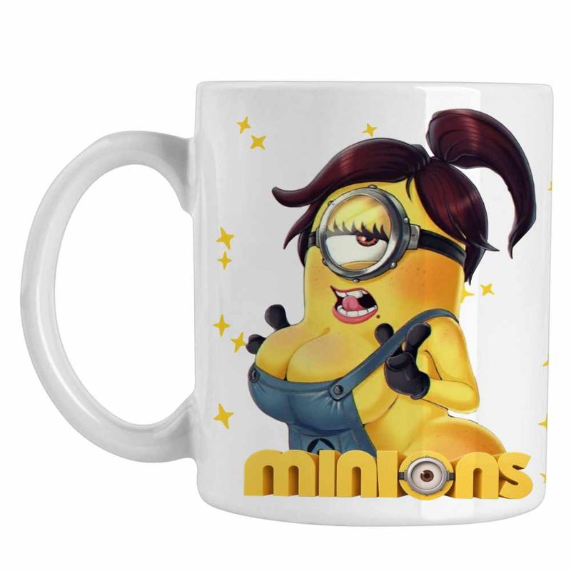 Casa si Gradina - Bucatarie si vesela - Cani si pahare - Cani si cesti - Cana Minions Marlena Despicable Minioni, alba, 330ml - Infinity.ro