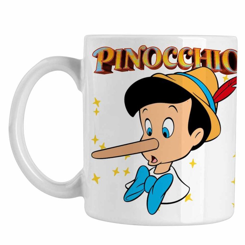 Casa si Gradina - Bucatarie si vesela - Cani si pahare - Cani si cesti - Cana Pinocchio Nas Lung, alba, 330ml - Infinity.ro
