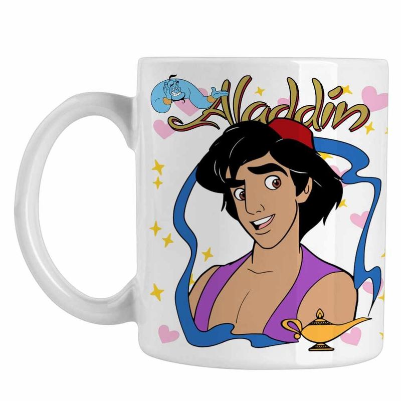 Casa si Gradina - Bucatarie si vesela - Cani si pahare - Cani si cesti - Cana Aladdin Lampa Fermecata Ali Baba Aladin, alba, 330ml - Infinity.ro