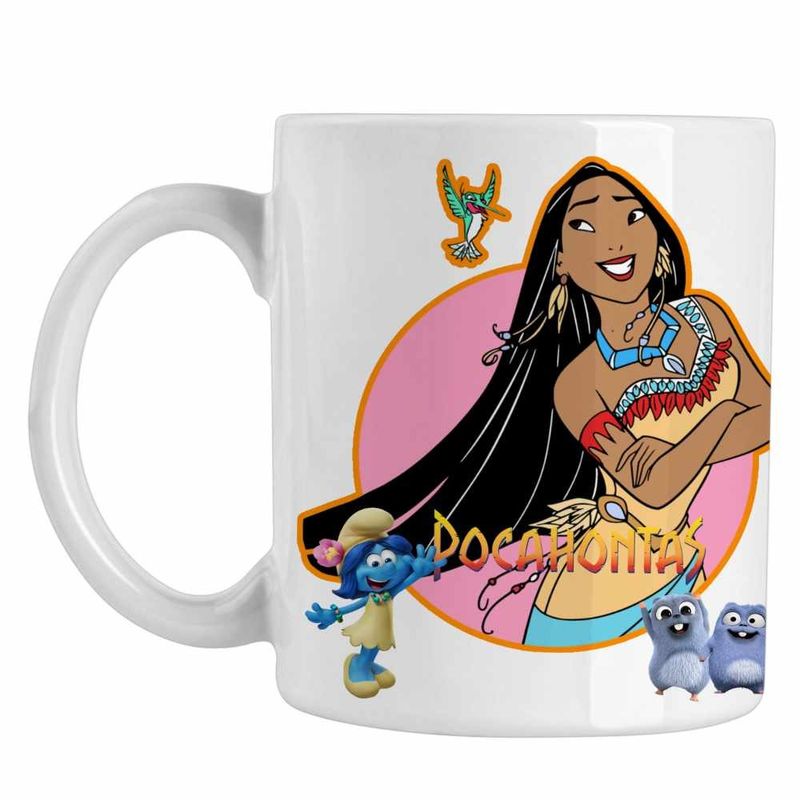 Casa si Gradina - Bucatarie si vesela - Cani si pahare - Cani si cesti - Cana Pocahontas Native American, alba, 330ml - Infinity.ro
