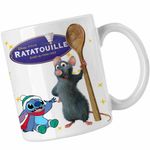 Casa si Gradina - Bucatarie si vesela - Cani si pahare - Cani si cesti - Cana Ratatouille Remy Soricel Bucatar Chef, alba, 330ml - Infinity.ro