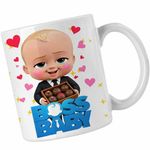 Casa si Gradina - Bucatarie si vesela - Cani si pahare - Cani si cesti - Cana Boss Baby Ciocolata Valentines Day, alba, 330ml - Infinity.ro