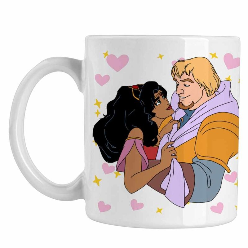 Casa si Gradina - Bucatarie si vesela - Cani si pahare - Cani si cesti - Cana Cocosatul de la Notre-Dame Esmeralda Phoebus, alba, 330ml - Infinity.ro