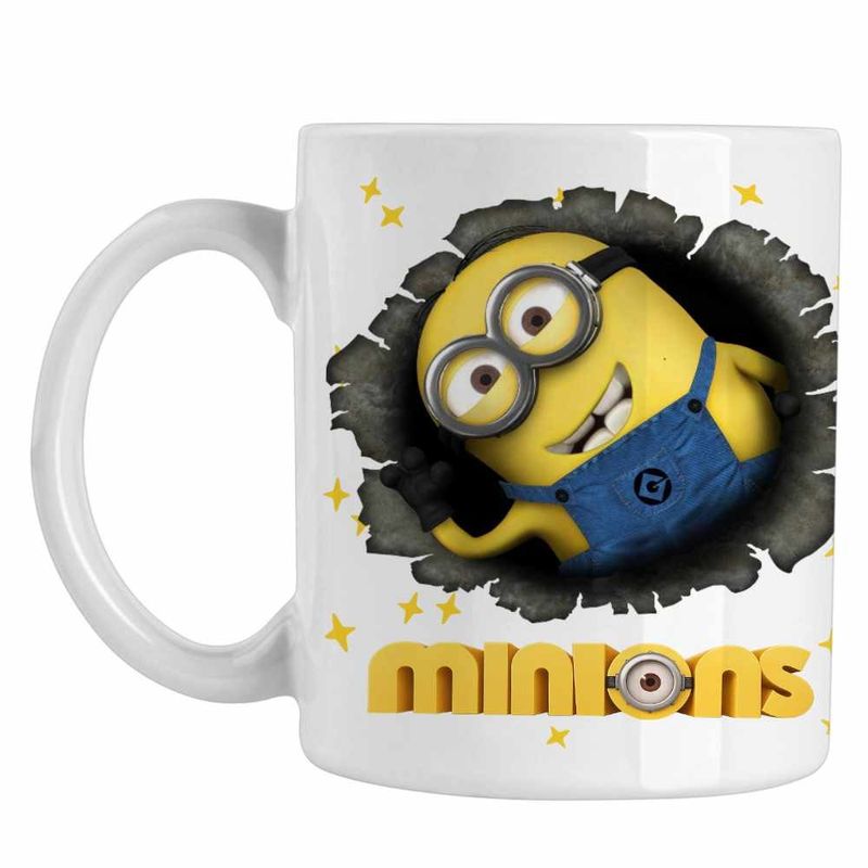 Casa si Gradina - Bucatarie si vesela - Cani si pahare - Cani si cesti - Cana Minions Pop-up Despicable, alba, 330ml - Infinity.ro